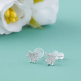 92.5 Sterling Silver Leaf Earrings For Women